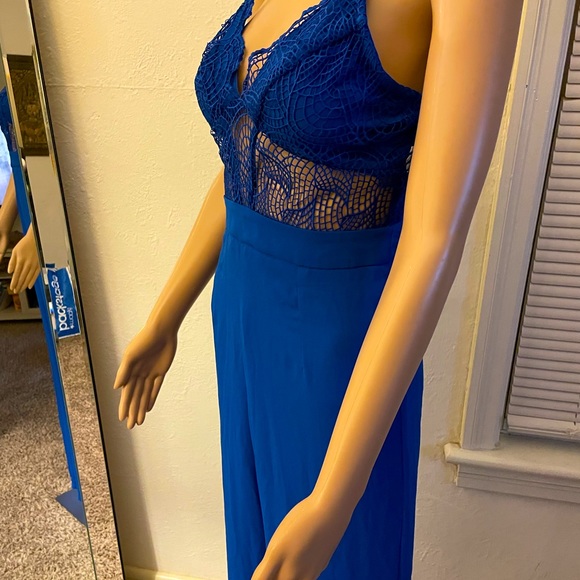 Royal Blue pants jumpsuit 🧿 with lace upper body - Picture 7 of 9